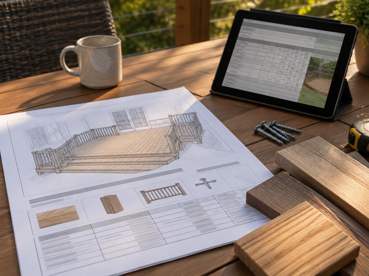 Deck Budget Planner concept preview of the planner documents