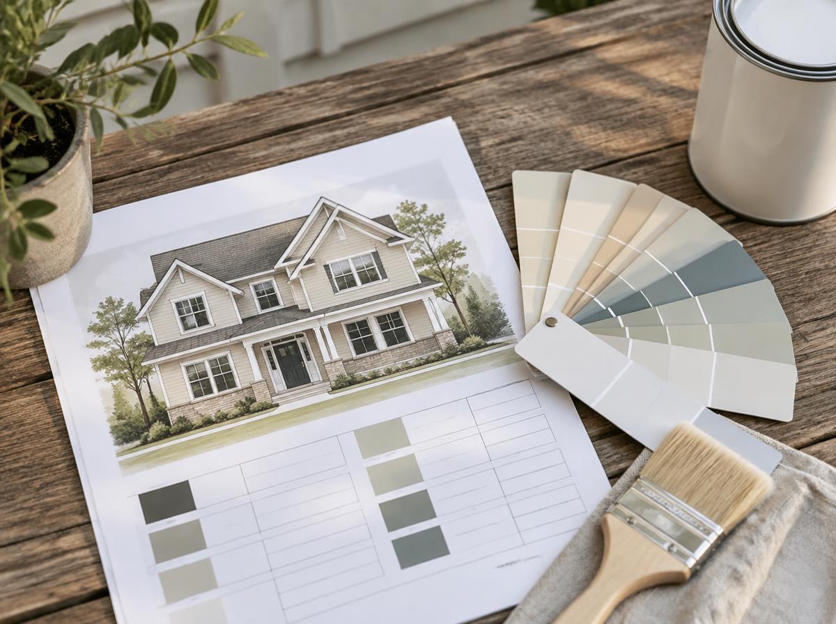 Exterior Paint Planner concept preview of the planner documents