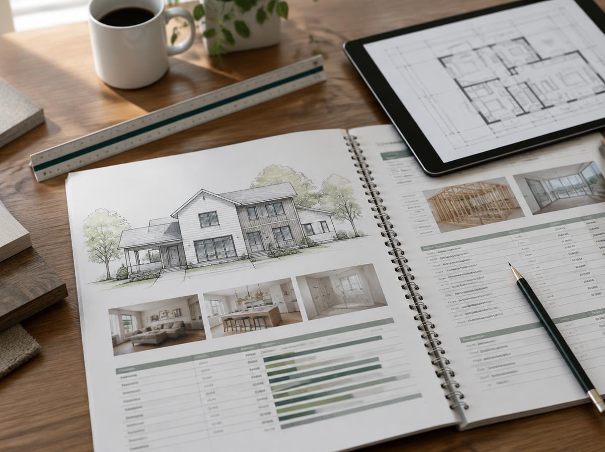 Home Addition Planner concept preview of the planner documents