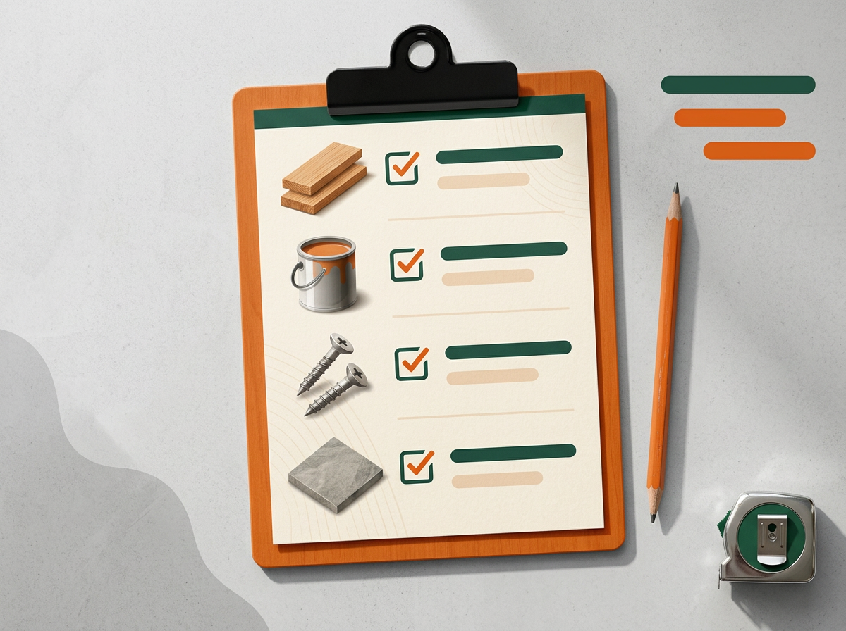 Material Shopping List Template concept preview of the planner documents
