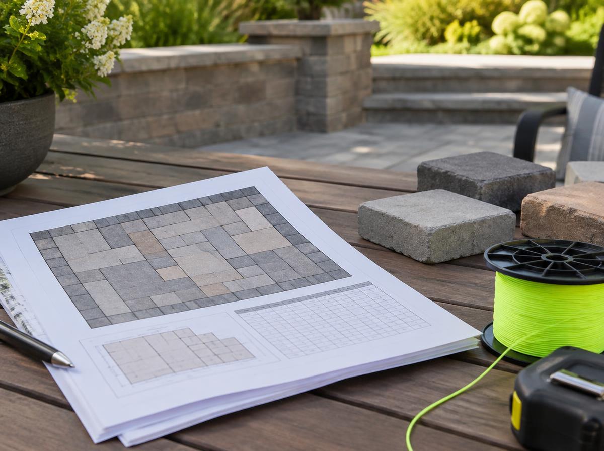 Patio Paver Planner concept preview of the planner documents