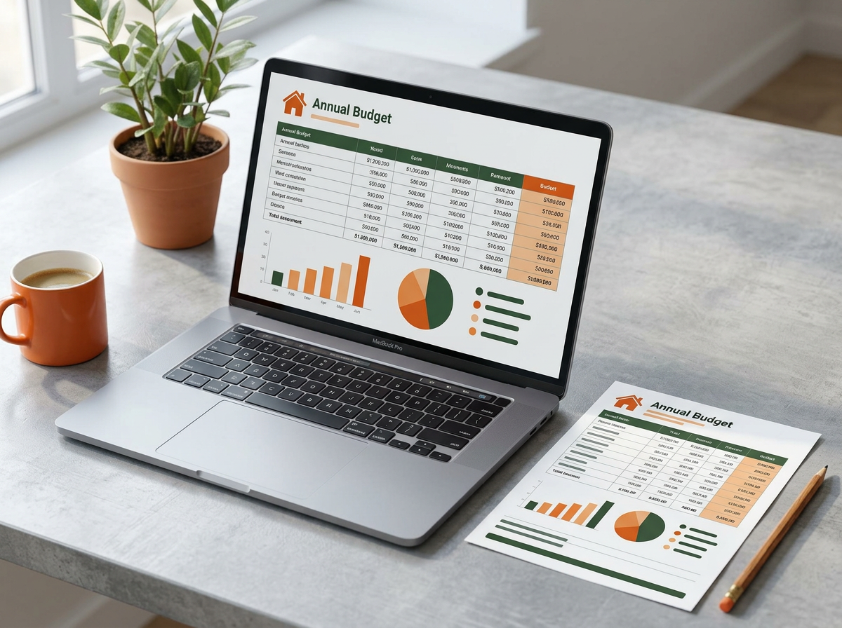 Renovation Budget Spreadsheet concept preview of the planner documents