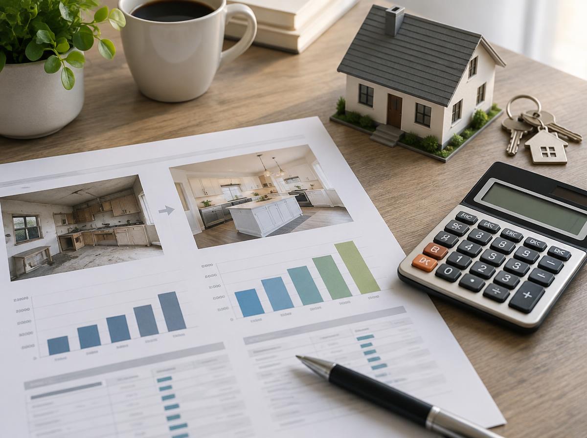 Renovation ROI Worksheet concept preview of the planner documents