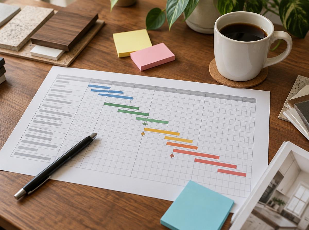 Renovation Timeline Planner concept preview of the planner documents