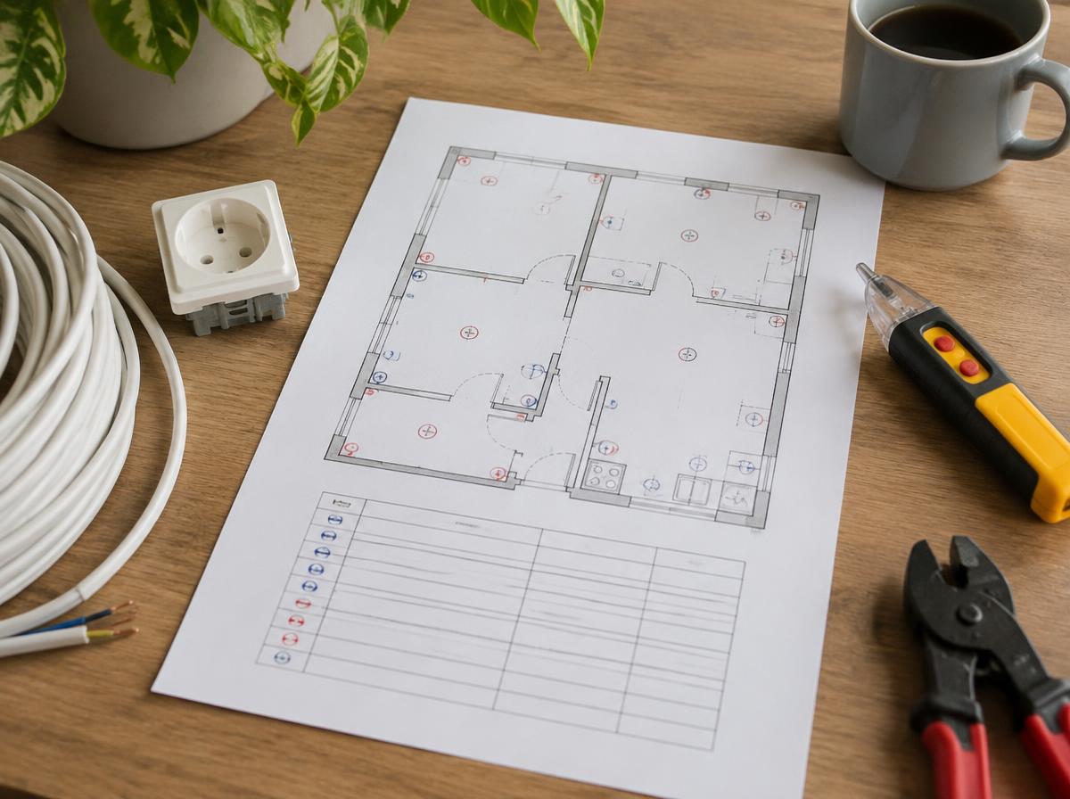 Electrical Rewiring Project Planner concept preview of the planner documents