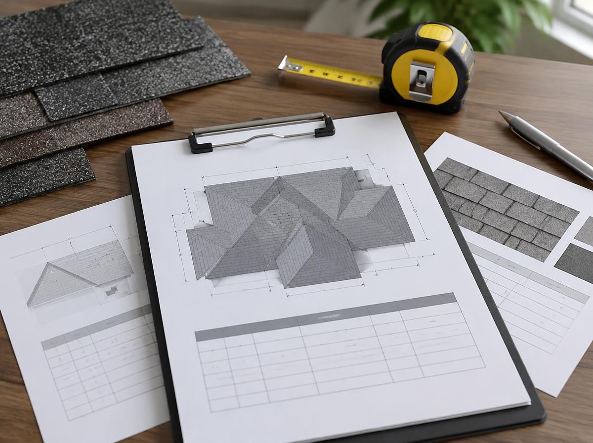 Roofing Project Planner concept preview of the planner documents