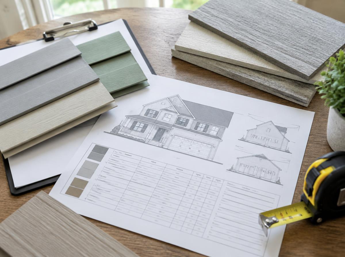 Siding Project Planner concept preview of the planner documents