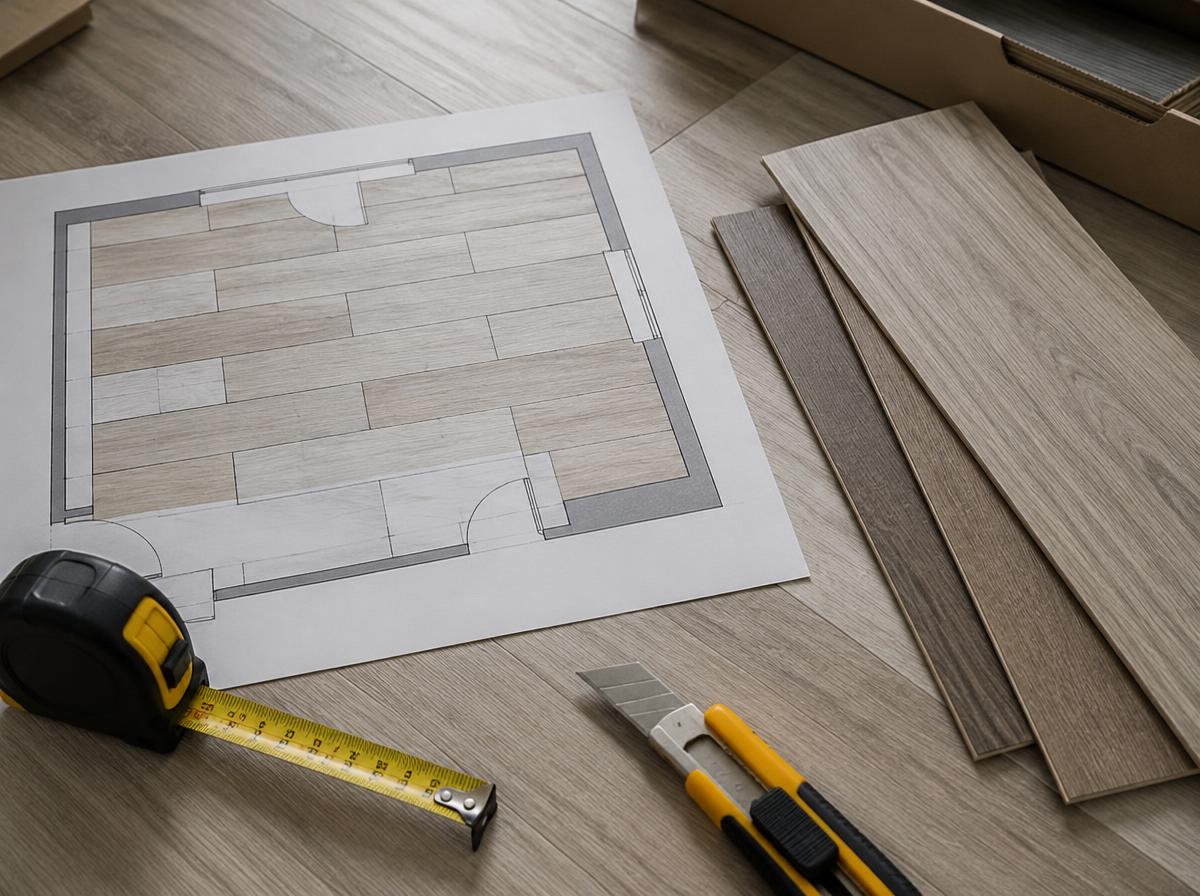 Vinyl Plank Flooring Planner concept preview of the planner documents